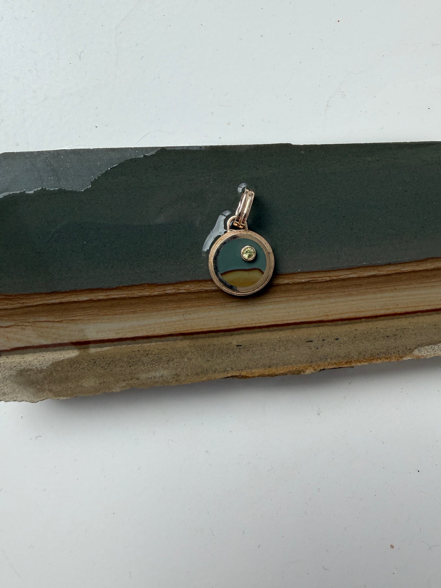 Peridot Sun Duality Charm