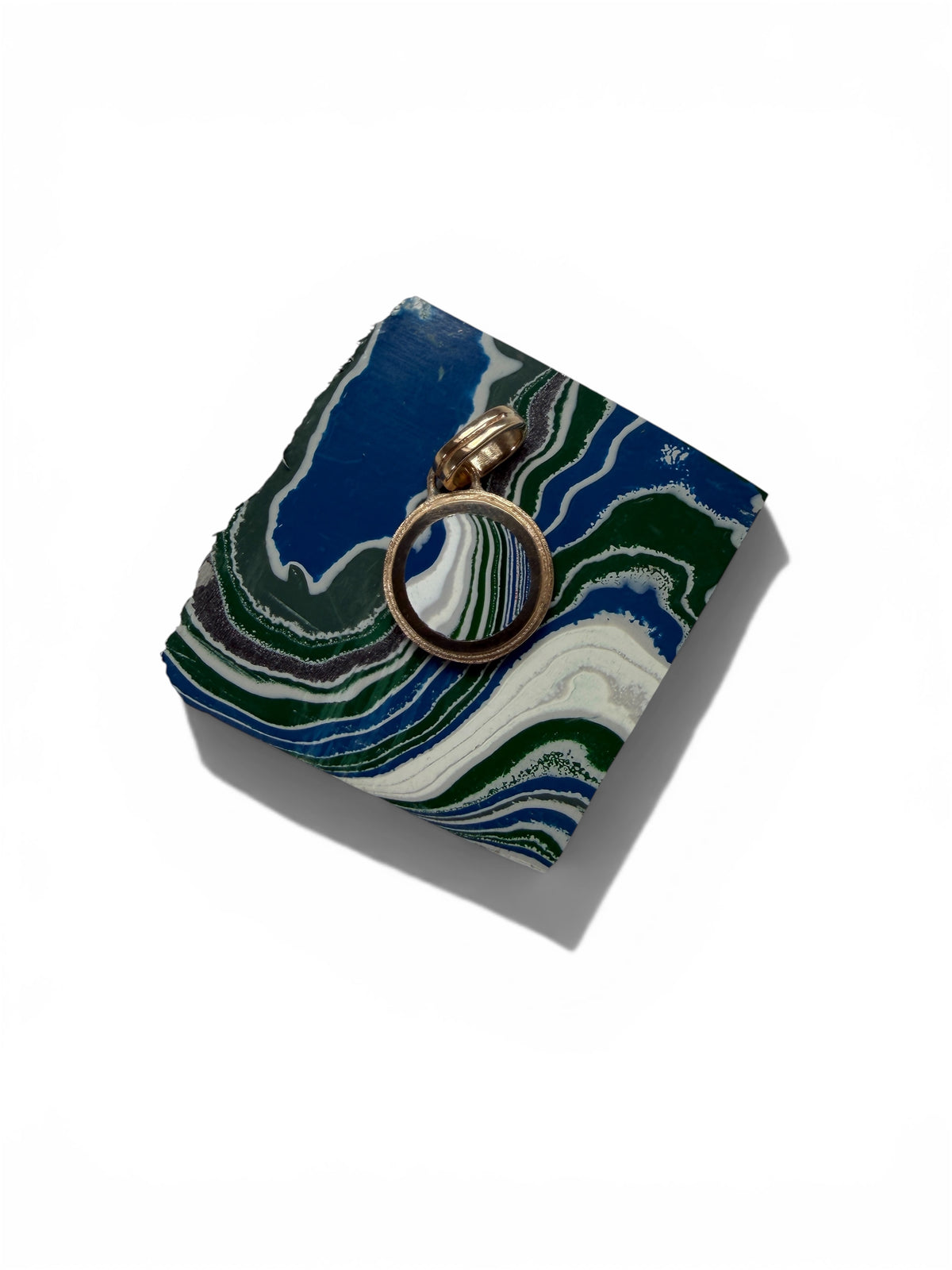 Double Fordite Duality Charm (made to order on Shortlisted)