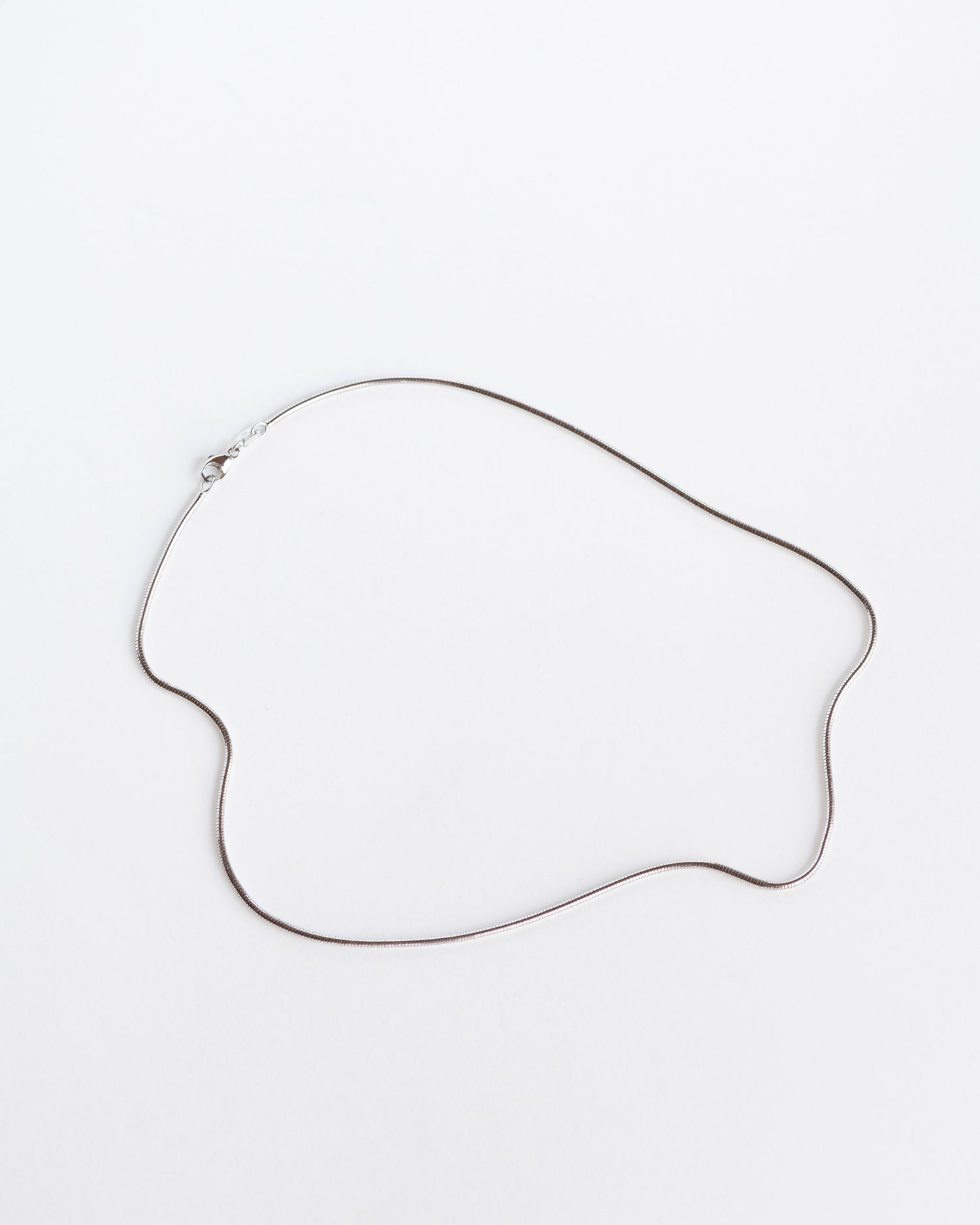 Silver Solid Snake Chain