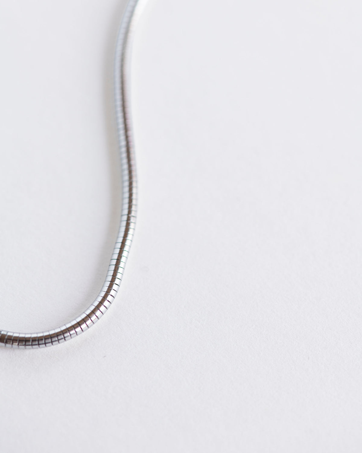 Silver Solid Snake Chain