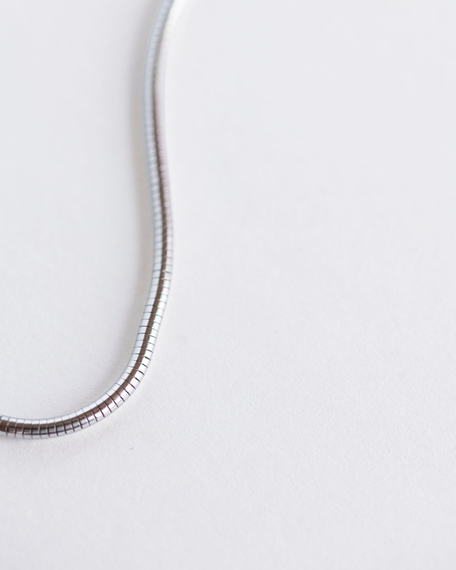 Silver Solid Snake Chain